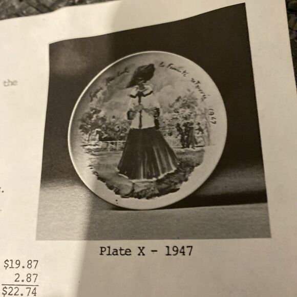 Darcelau‎ & Fils Porcelain Plate Limoges France 1978 - Picture 3 of 8